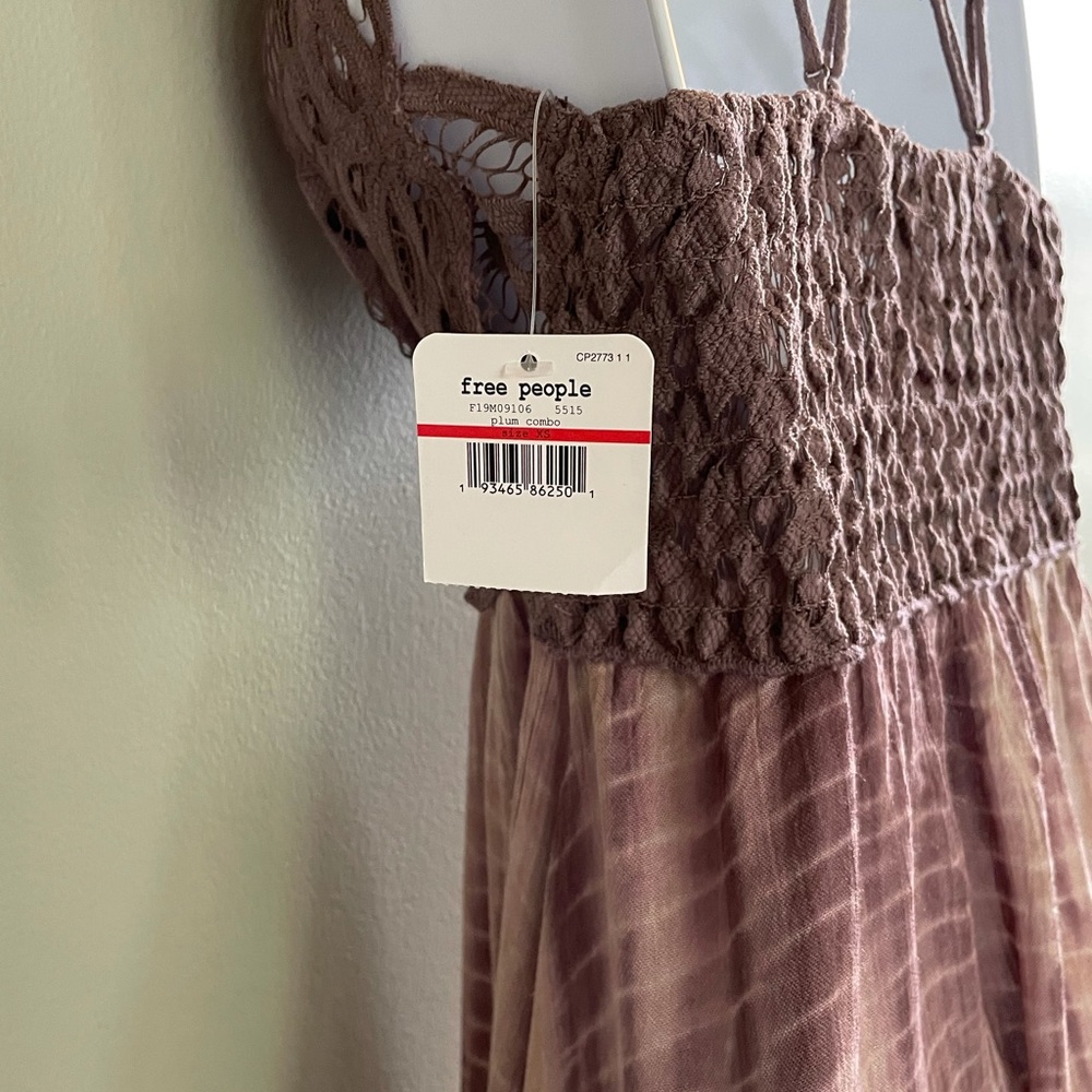 Free People Adella Tie Dye Slip Dress in Plum NWT - Picture 10 of 10
